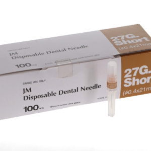 Agujas. Dentales. Tipo: carpule. Desechables. Longitud: 25-42 mm. Calibre: 27 G. Tamaño: Larga. Envase con 100 piezas.